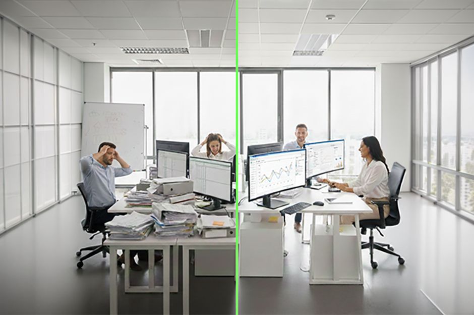 Hand swiping a credit card on a POS terminal